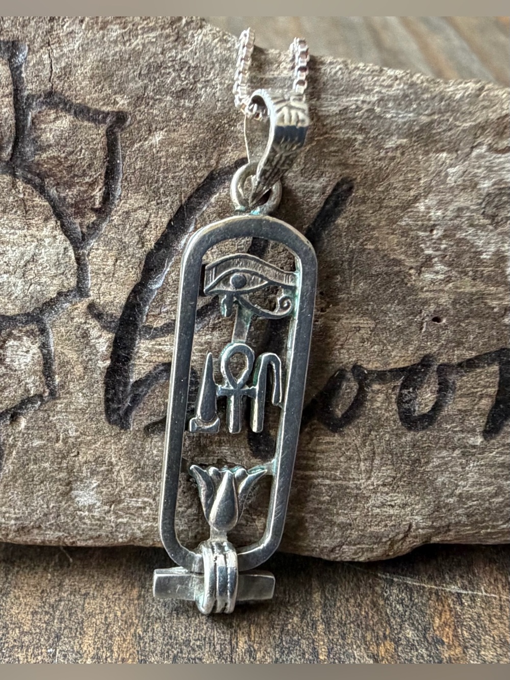 Egyptian Cartouche Pendant Necklace